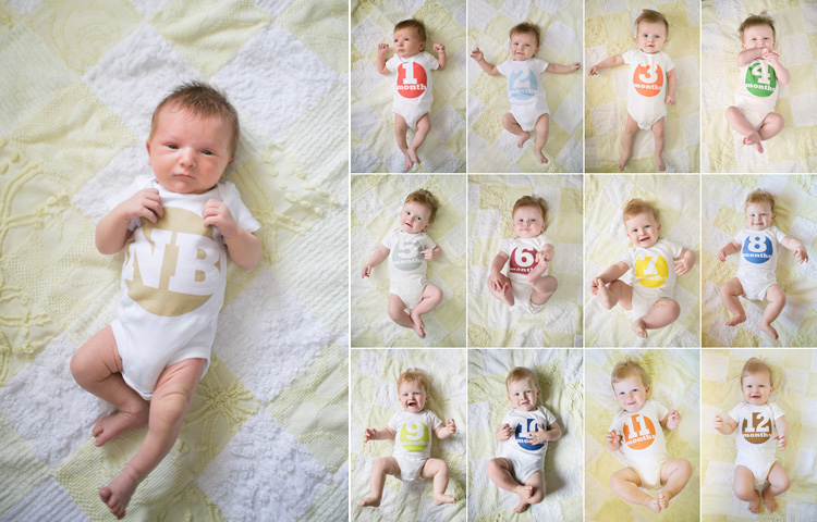 Take adorable milestone photos during the first year with these FREE monthly baby photo signs, plus a couple tips from a professional photographer!