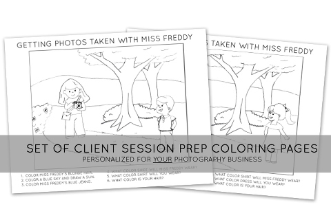 make kids excited for their photo shoot with this custom worksheet!