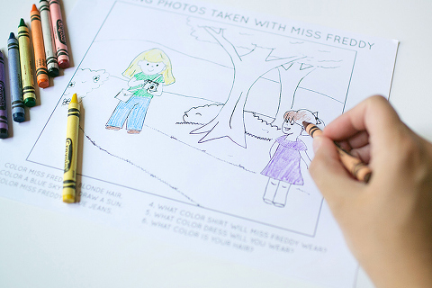 make kids excited for their photo shoot with this custom worksheet!