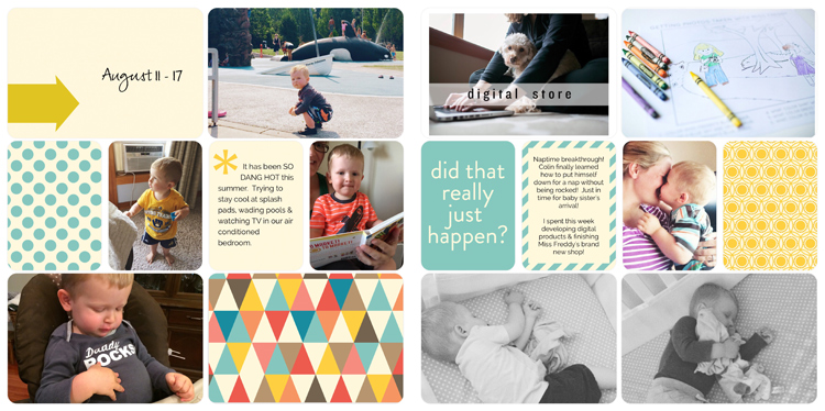 clean & simple project life pages by Miss Freddy