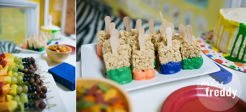 Wow!  A cute & simple toddler birthday party... such a good idea to have it at an art studio!