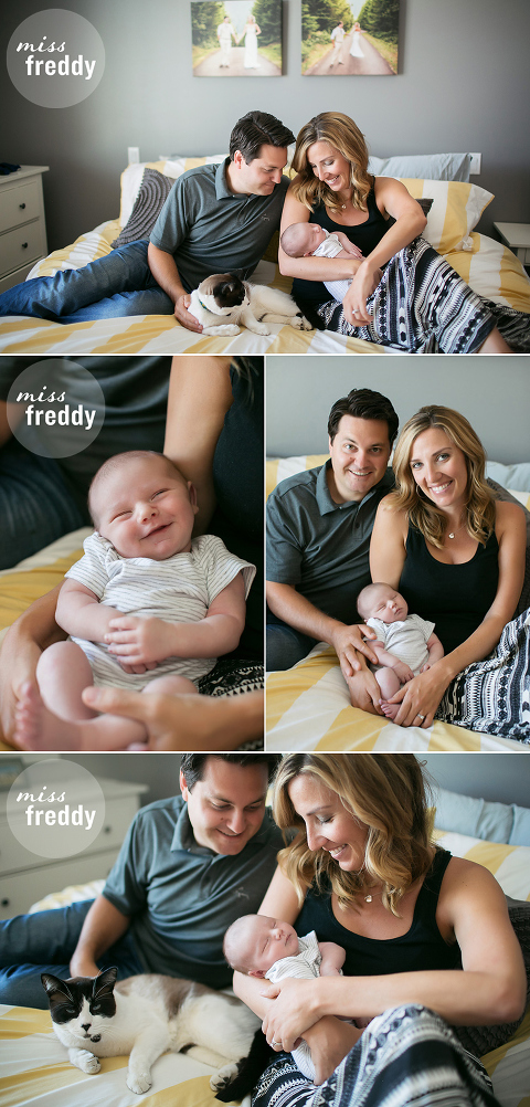 Beautiful lifestyle, in-home newborn session from Seattle newborn photographer, Miss Freddy!