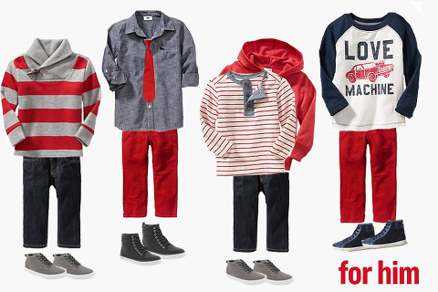 what to wear for a valentines photo session - boy outfits!