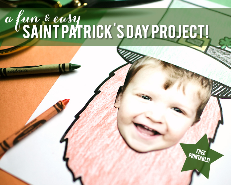So cute! Turn yourself into a leprechaun with this free St Patricks Day printable!