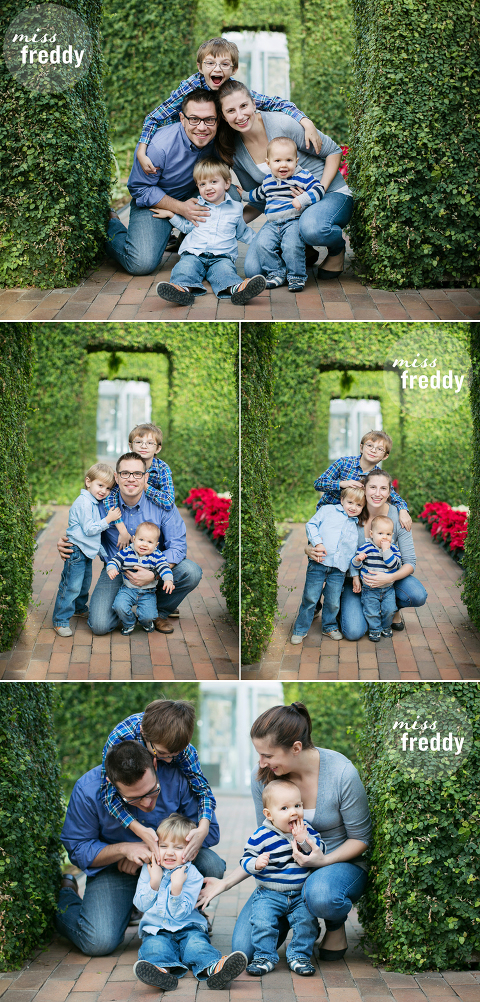 Cute family photos in Minneapolis.  Done at the Cowles Conservatory!
