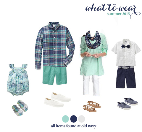 what to wear for summer family photos!  very cute summer looks!