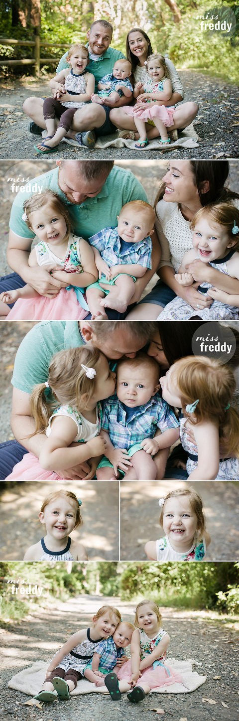 Cute six month old and family poses from Miss Freddy, Seattle/Burien kids photographer.