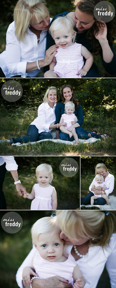 Cute poses for a Grandma and Baby session!  By Miss Freddy, Seattle/Redmond kids photographer.