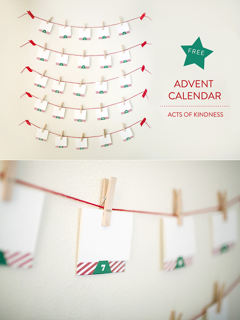 This FREE random acts of kindness advent calendar is a cute holiday decoration that will encourage your family to be kind every day.