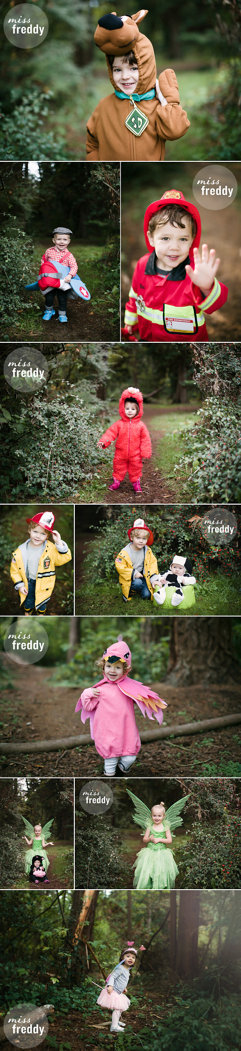 Love these photos of kids in Halloween costumes by Miss Freddy, a kids photographer in Seattle.