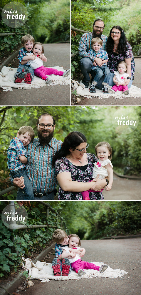 Cute poses for a family photo session by Miss Freddy, Seattle / Ballard family photographer.