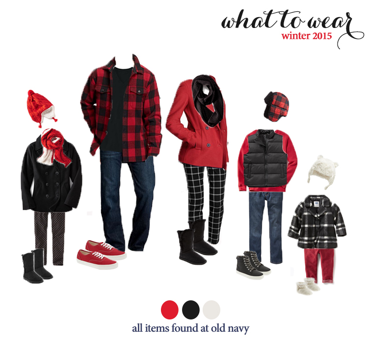 what to wear for winter family photos! very cute holiday looks!