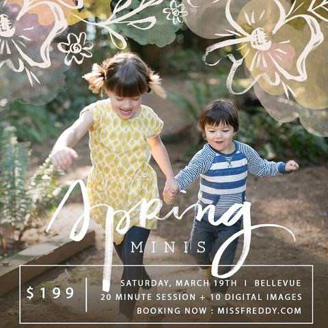 Seattle spring mini sessions with Miss Freddy are a great deal for updated family photos! They usually sell out FAST - don't miss out!