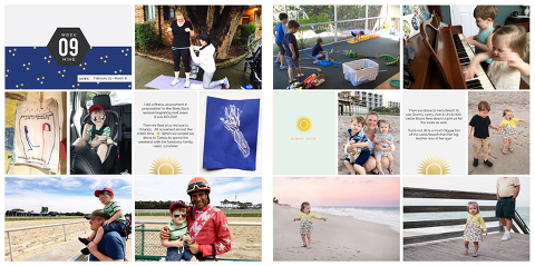 Sample Project Life pages created with the Project Life App!