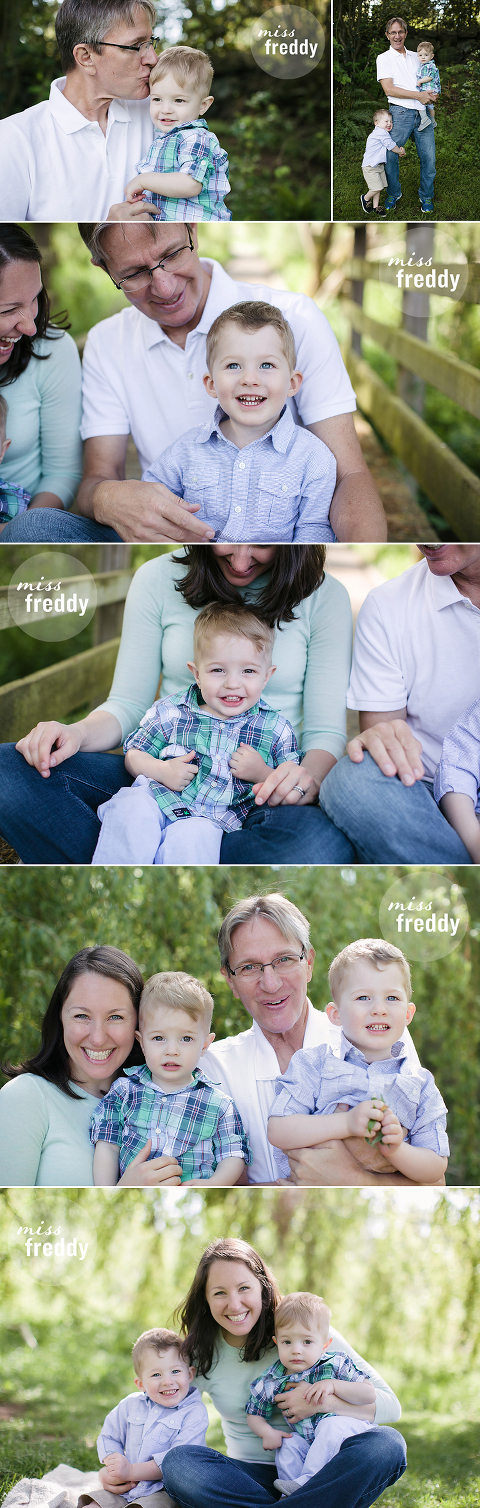 Two sweet little boys and their grandpa. By Miss Freddy, a Kirkland family photographer.