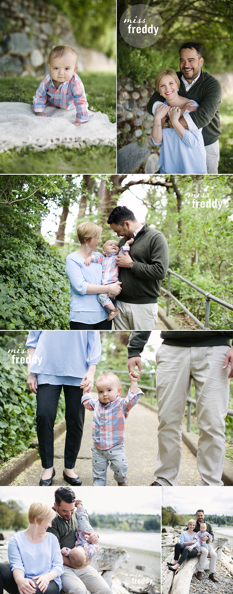 A fun Seattle family session at Lincoln Park, my favorite spot in the city!  Captured by Miss Freddy, West Seattle baby photographer.