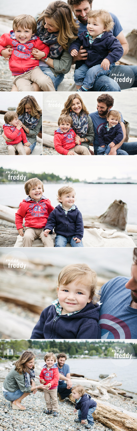 Love these cute family photos in West Seattle by Miss Freddy.  A fun farewell-Seattle photo session for a family moving out the country.