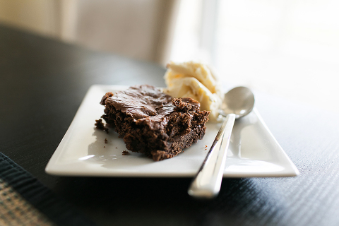 My FAVORITE brownie recipe. Serve them warm with vanilla ice cream and I AM DONE!