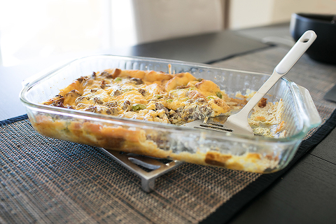 This breakfast egg bake recipe is a Christmas morning tradition in my family. I have made it MANY times and the best part is it is SUPER forgiving.