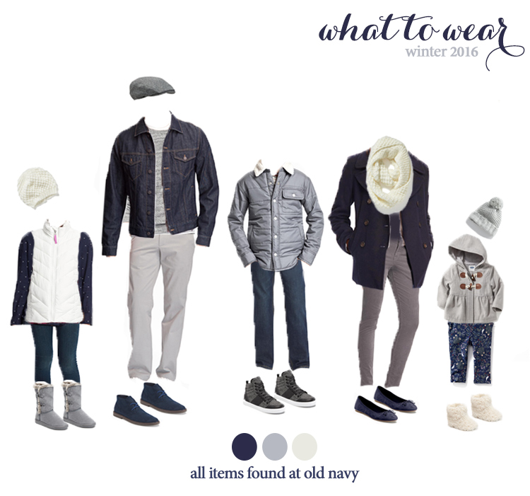 what to wear for winter family photos! very cute looks!