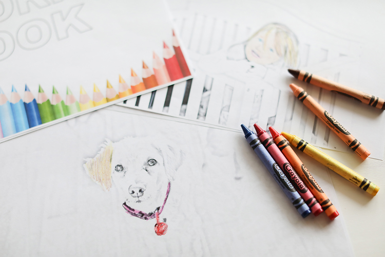 It is really easy (and totally free) to make your own coloring pages and turn them into a personalized coloring book- what a fun gift for little ones!