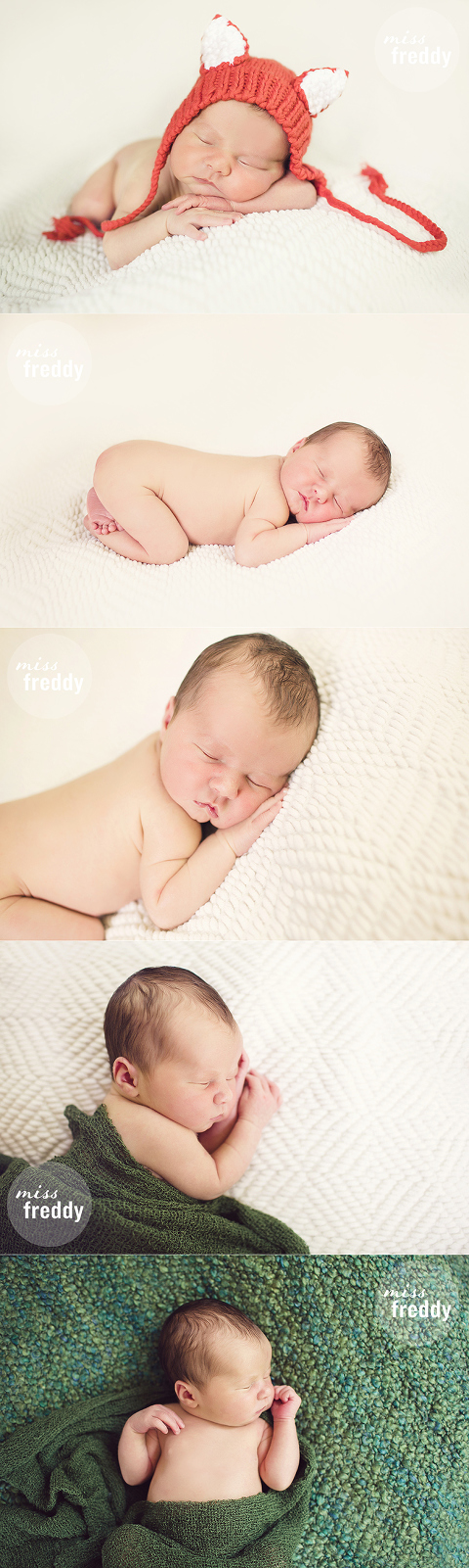 Check out these wonderful in-home lifestyle newborn photos by Miss Freddy, a newborn photographer in Golden CO. The little fox hat is TOO CUTE!