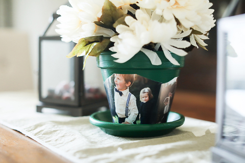 Flowers are a great gift, for sure, but if you make your own photo flower pot, then you have a gift that lives on long after the flowers are gone!  