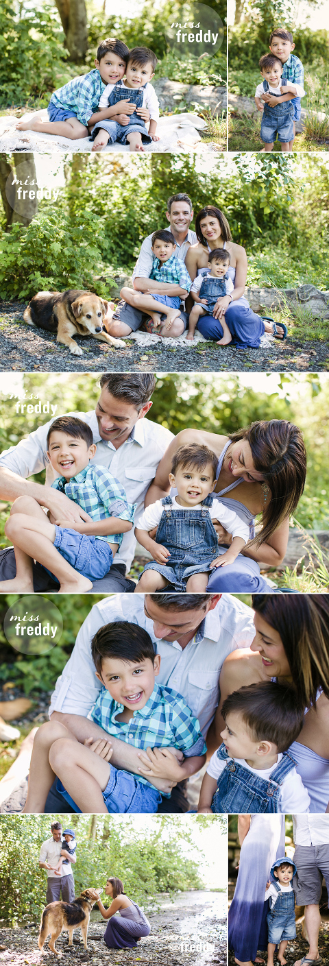A gorgeous summer family photo session by Miss Freddy, a photographer in Golden CO.  Featuring two very handsome (and charming!) little boys.