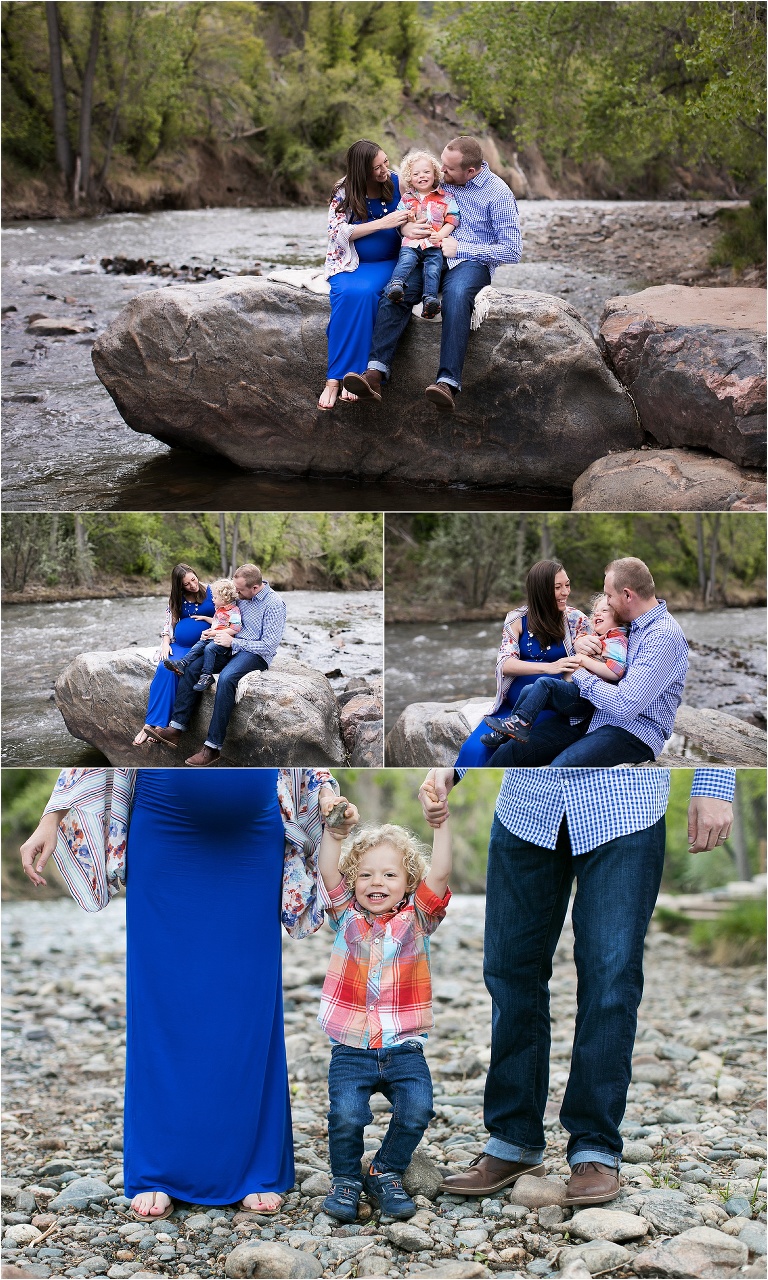 Love this maternity session at Clear Creek by Golden Colorado Maternity Photographer, Miss Freddy.