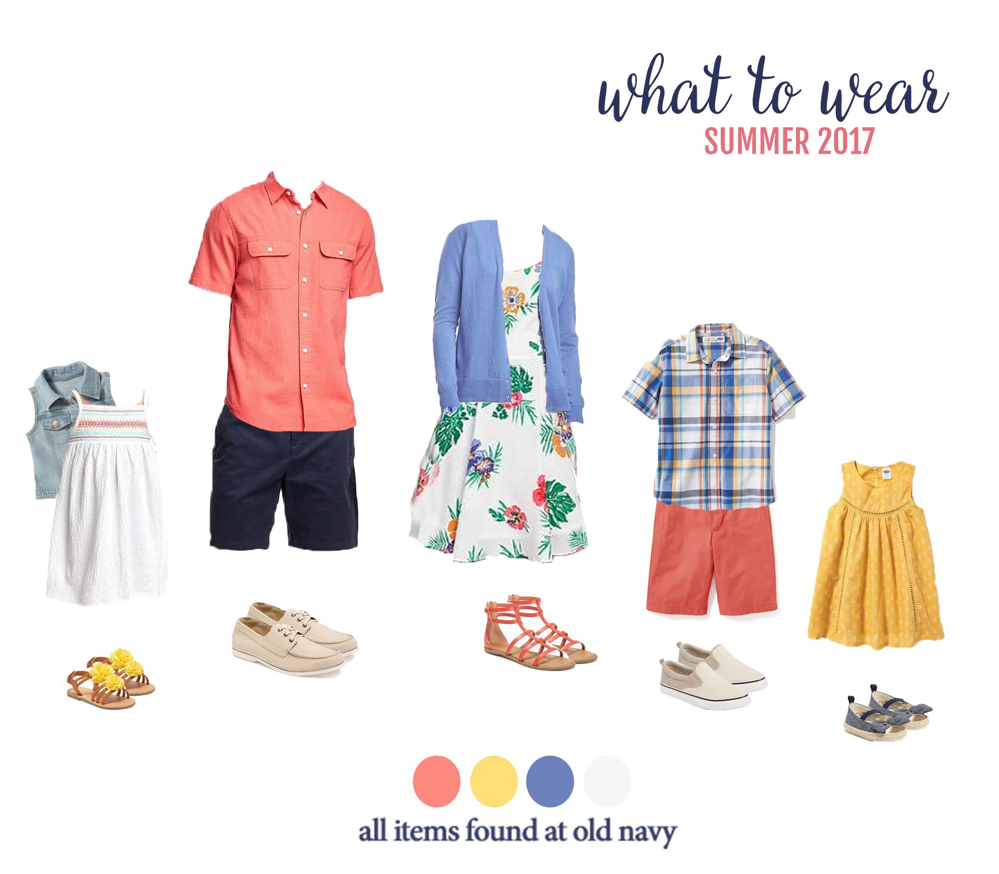 What to wear for summer family photos! Adorable outfits for the entire family. Perfect for your summer photo session with Miss Freddy!