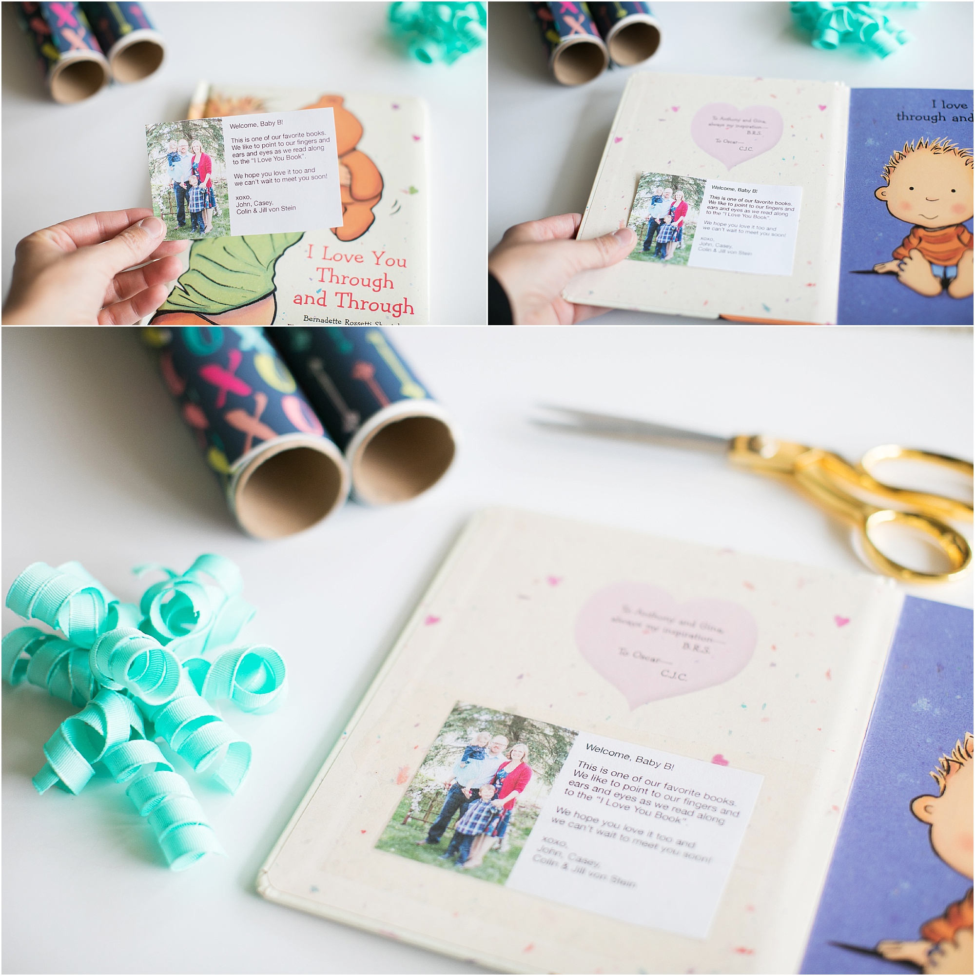 Using photos in a baby shower gift is a fun way to add a memorable, personal touch.  Check out these very simple ways to personalize baby shower gifts.
