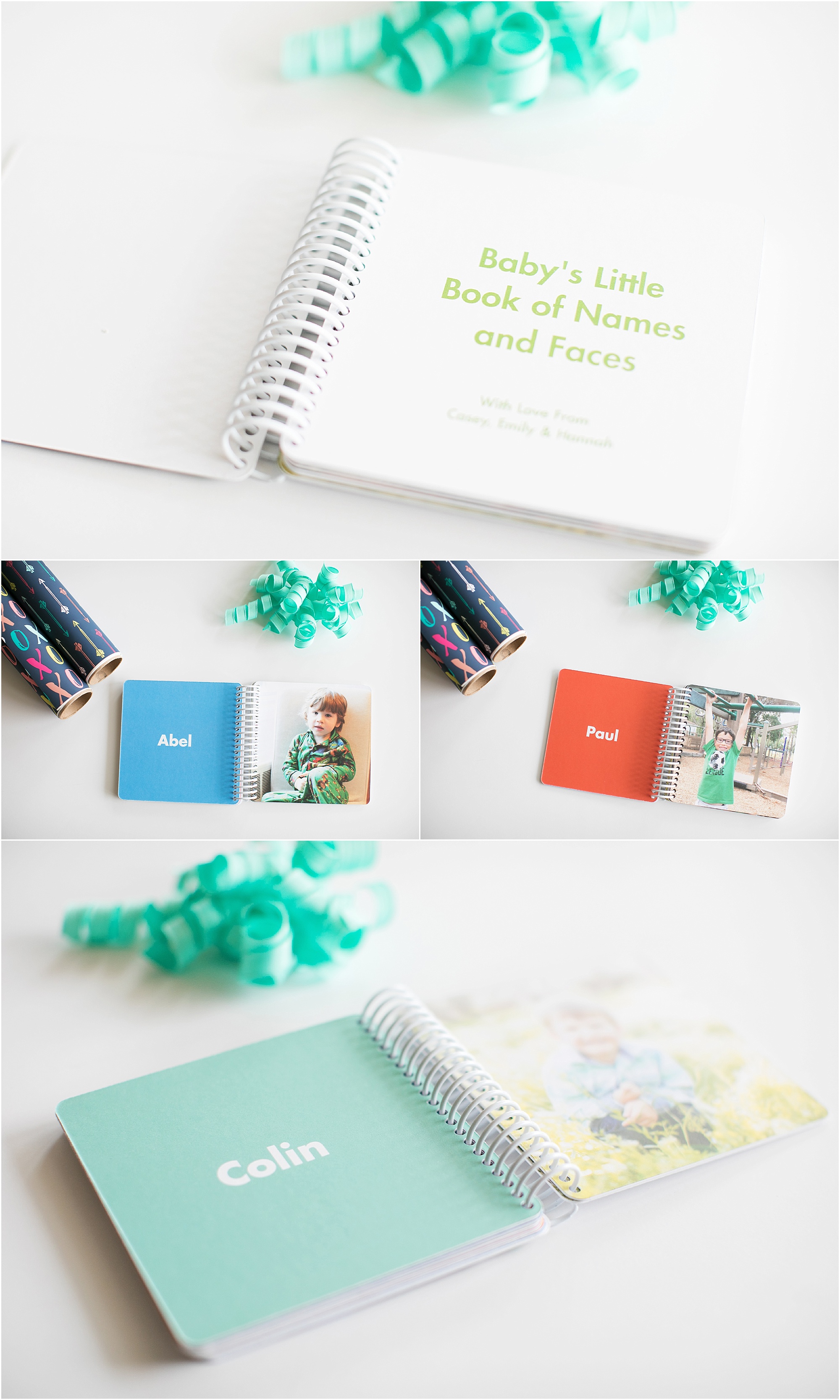 Using photos in a baby shower gift is a fun way to add a memorable, personal touch.  Check out these very simple ways to personalize baby shower gifts.