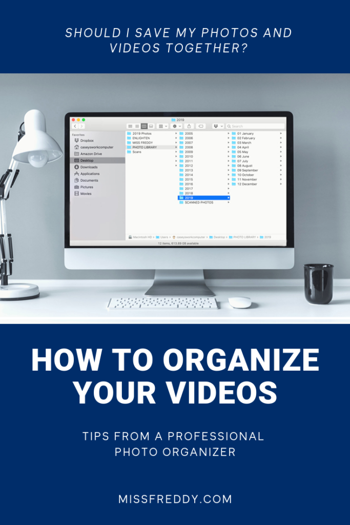 Should you organize videos and photos together?  Check out these tips from a Professional Photo Organizer!