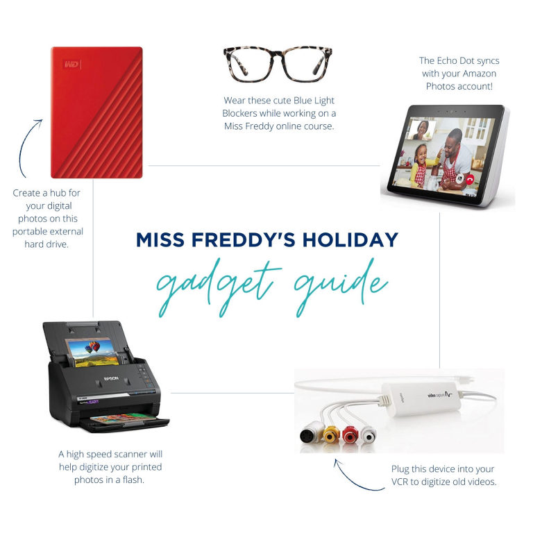 Struggling to shop in this unique year?  Check out the Miss Freddy holiday gift guide to help someone you love organize and enjoy their photos!