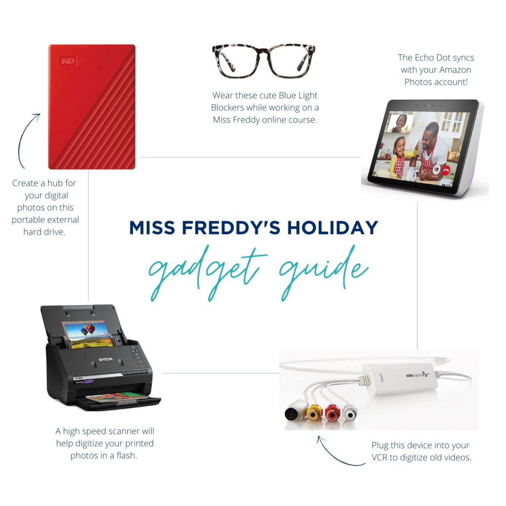 Struggling to shop in this unique year?  Check out the Miss Freddy holiday gift guide to help someone you love organize and enjoy their photos!