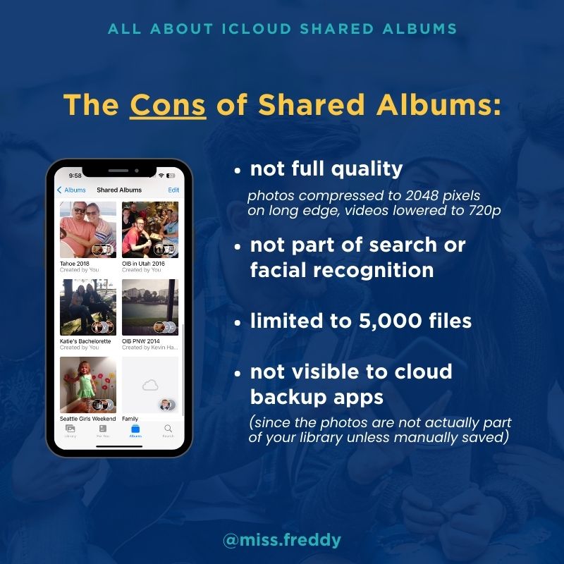 understanding iPhone Shared Albums