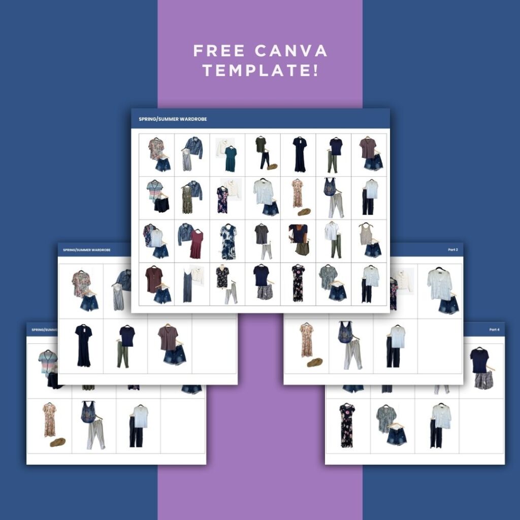 I used photos to simplify my closet and more easily get dressed everyday. Read how I did it + try my free Canva template.